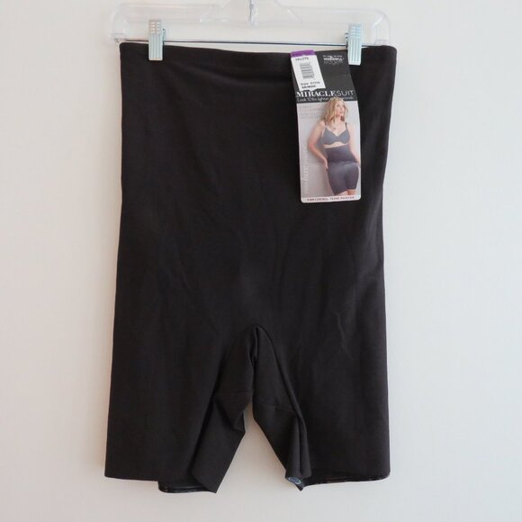 MIRACLESUIT Hi Waist Thigh Slimmer Shapewear Shorts in Black - Size 2XL NWT - Picture 2 of 11